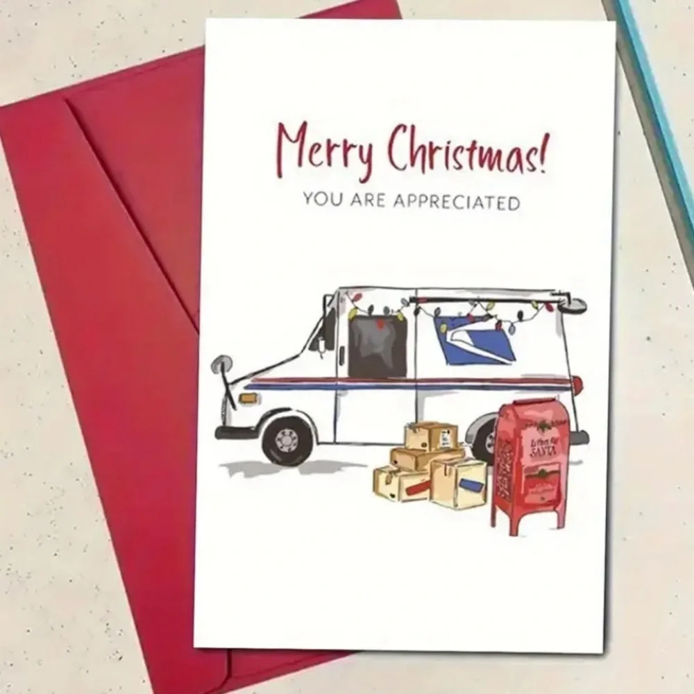 Christmas Card for Postal Worker’s Appreciation - You Probably See Them Daily 😁